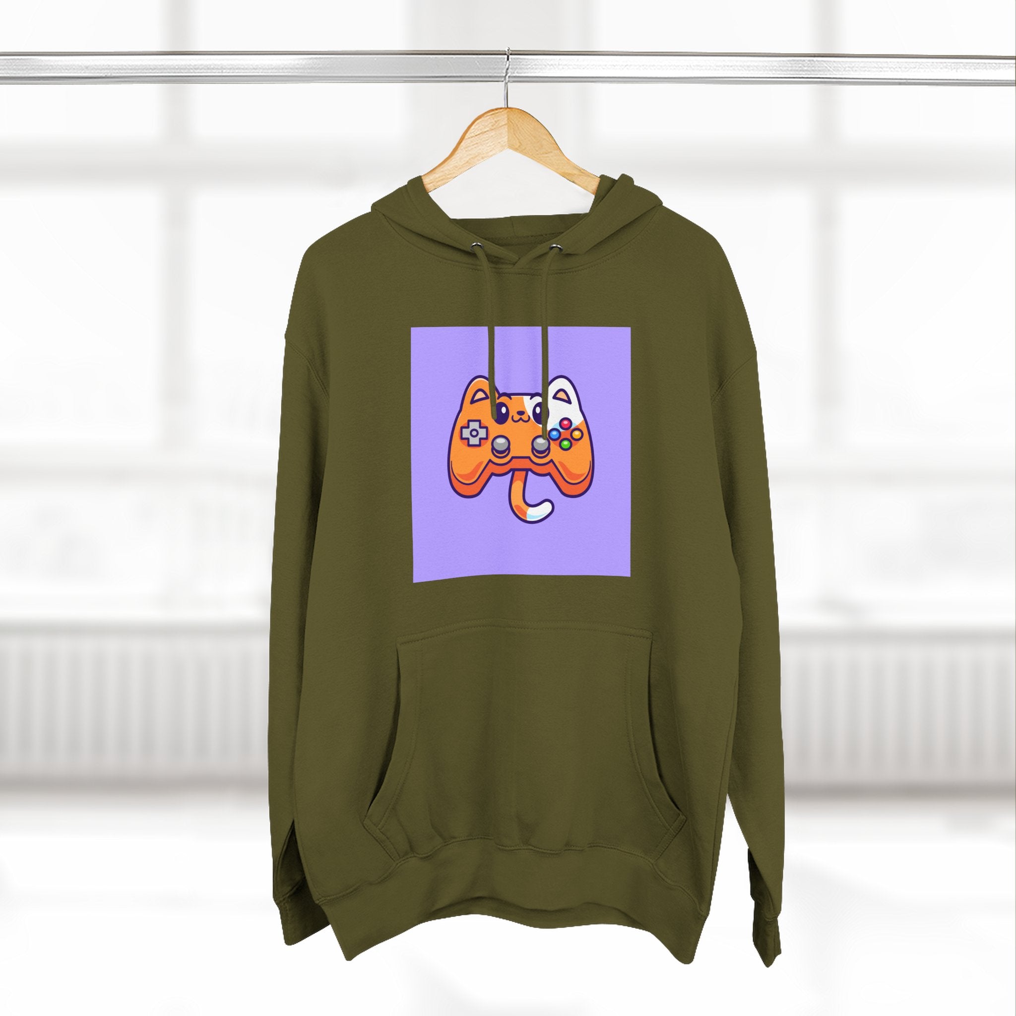 Three-Panel Fleece Hoodie