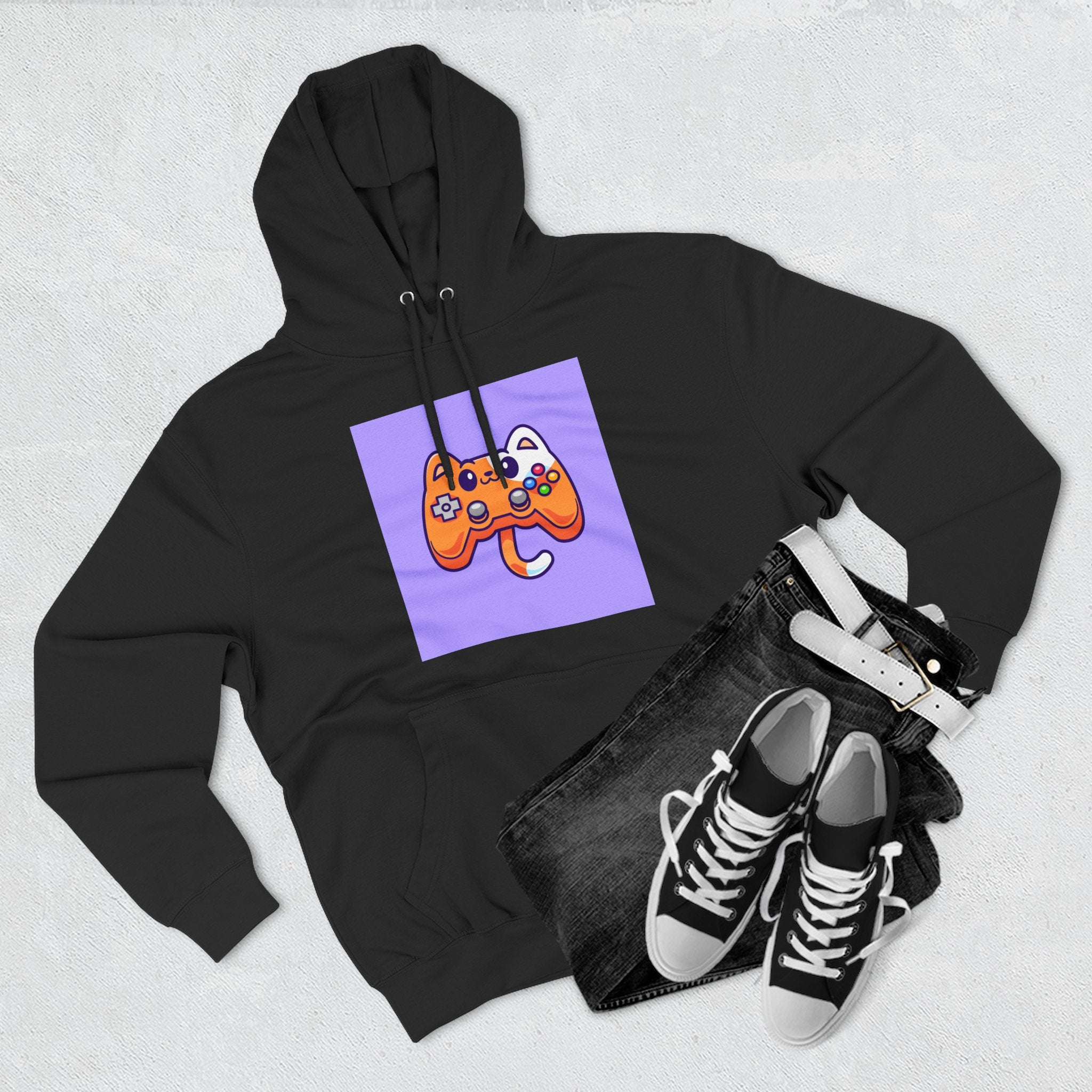 Three-Panel Fleece Hoodie