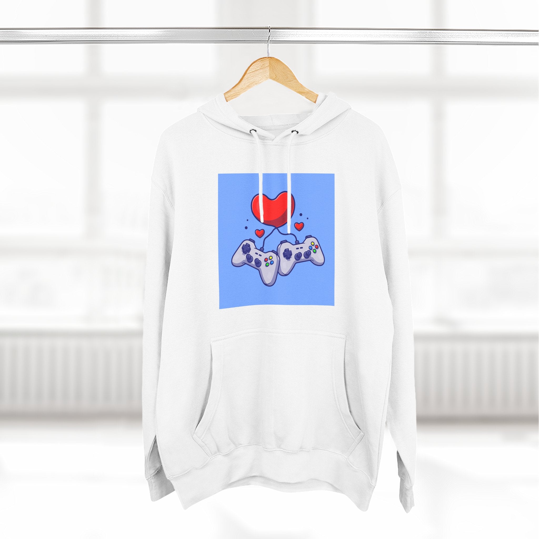 Gamers' Love Hoodie: Cozy Fleece for Gaming Enthusiasts, Video Game Gift, Unisex Gamer Apparel, Casual Hoodie, Gaming Merchandise