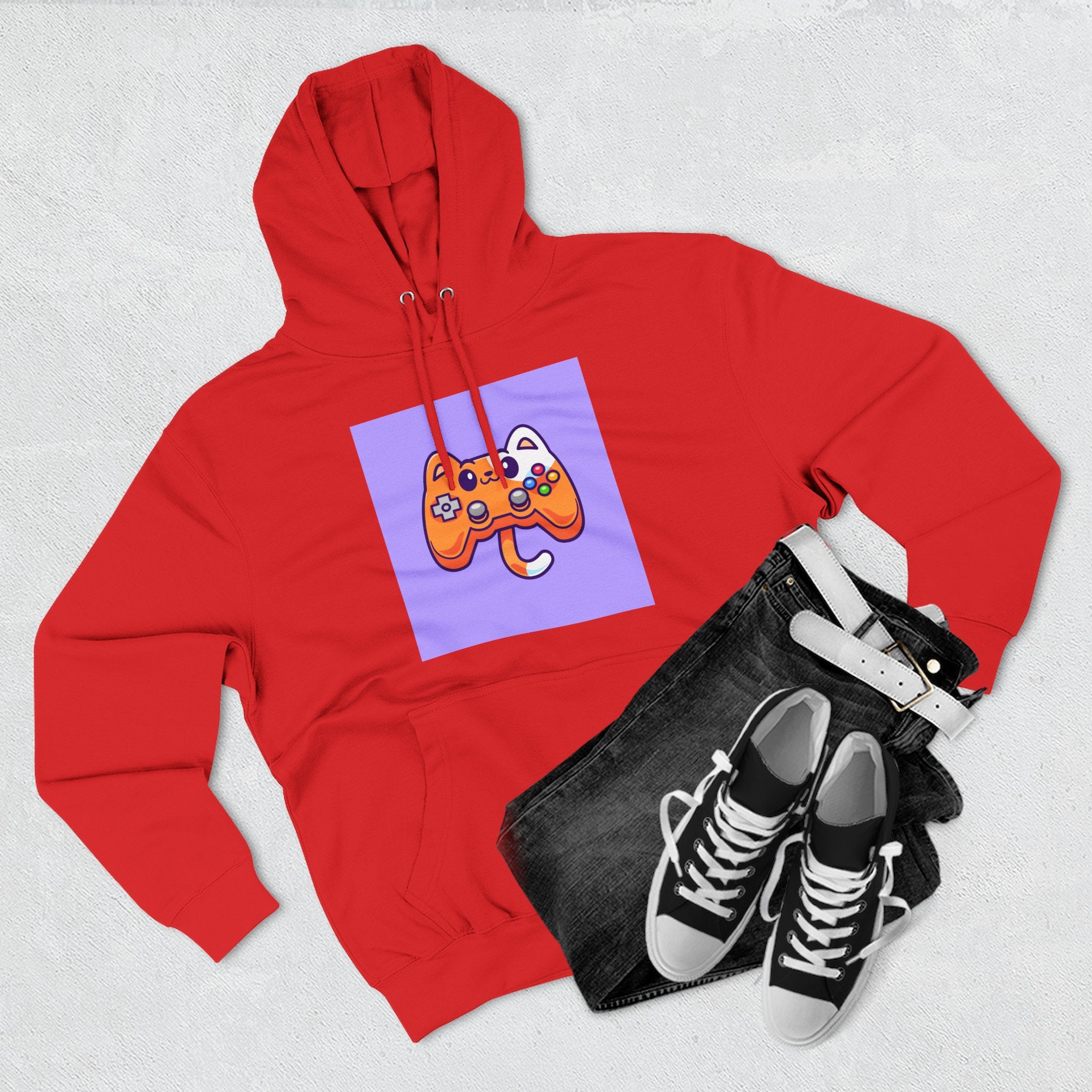 Three-Panel Fleece Hoodie