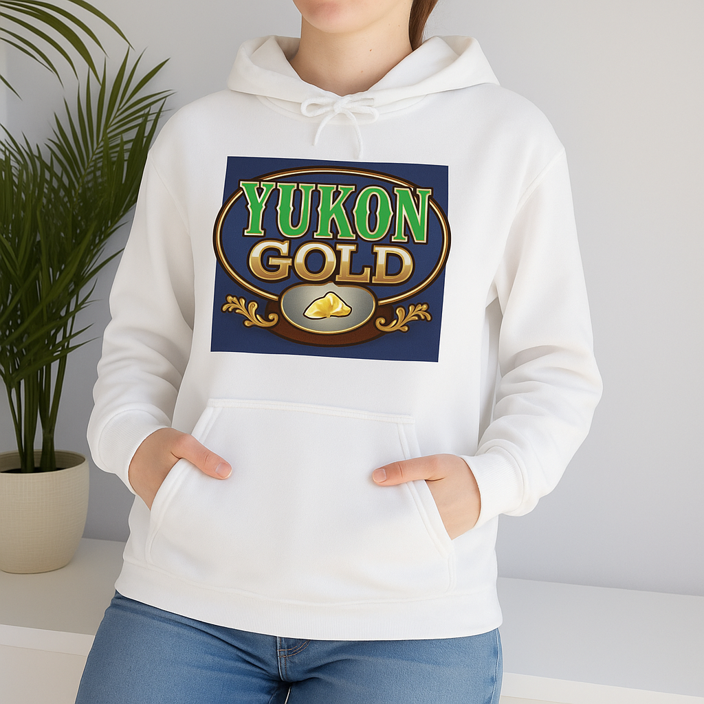 Yukon Gold Fun Character Hoodie for Kids & Adults - Perfect for Gift, Casual Wear, and Cozy Nights