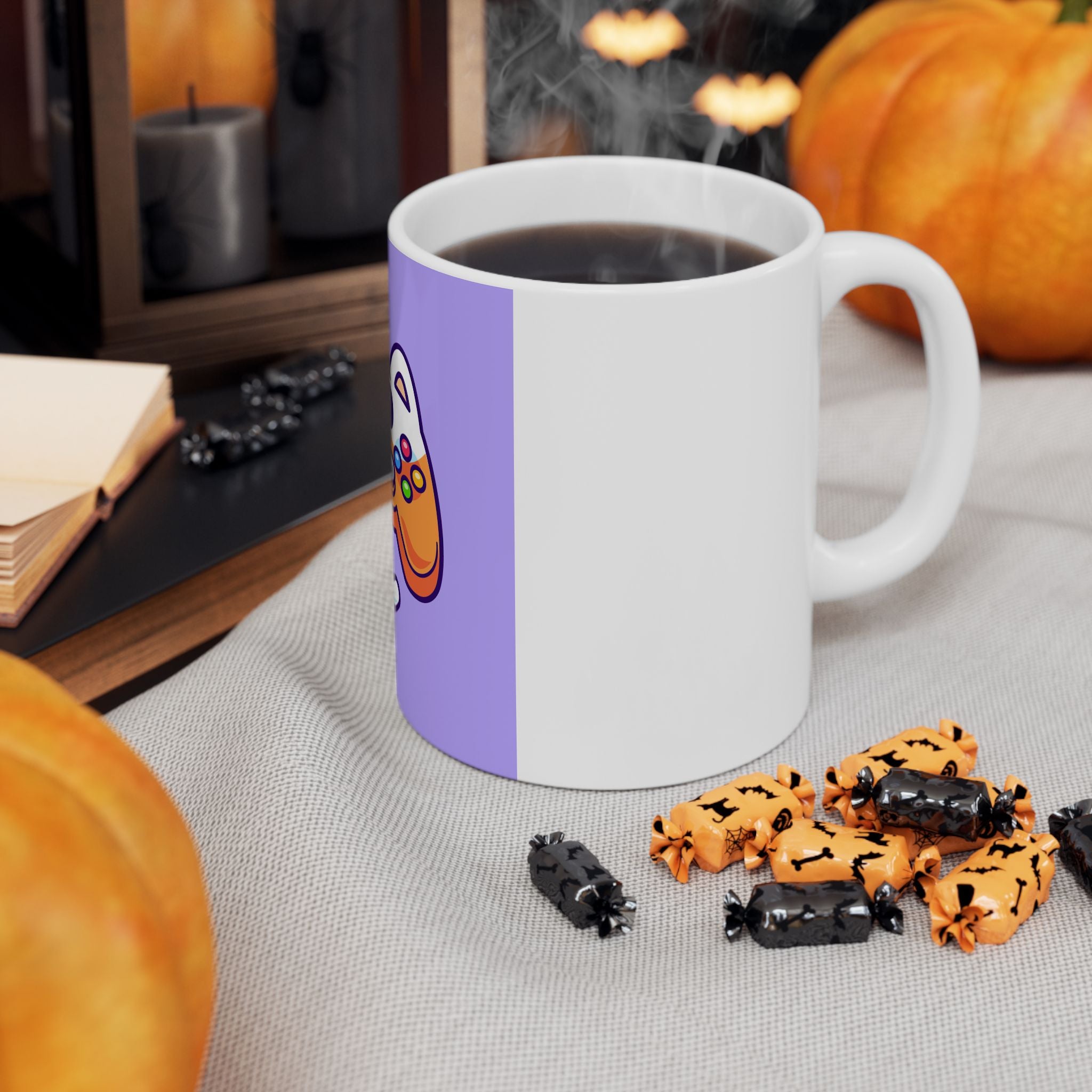 Cute Cat Gamer Ceramic Mug | Cat Lover Gift | Coffee Tea Cup | Video Game Accessory | Fun Birthday Present