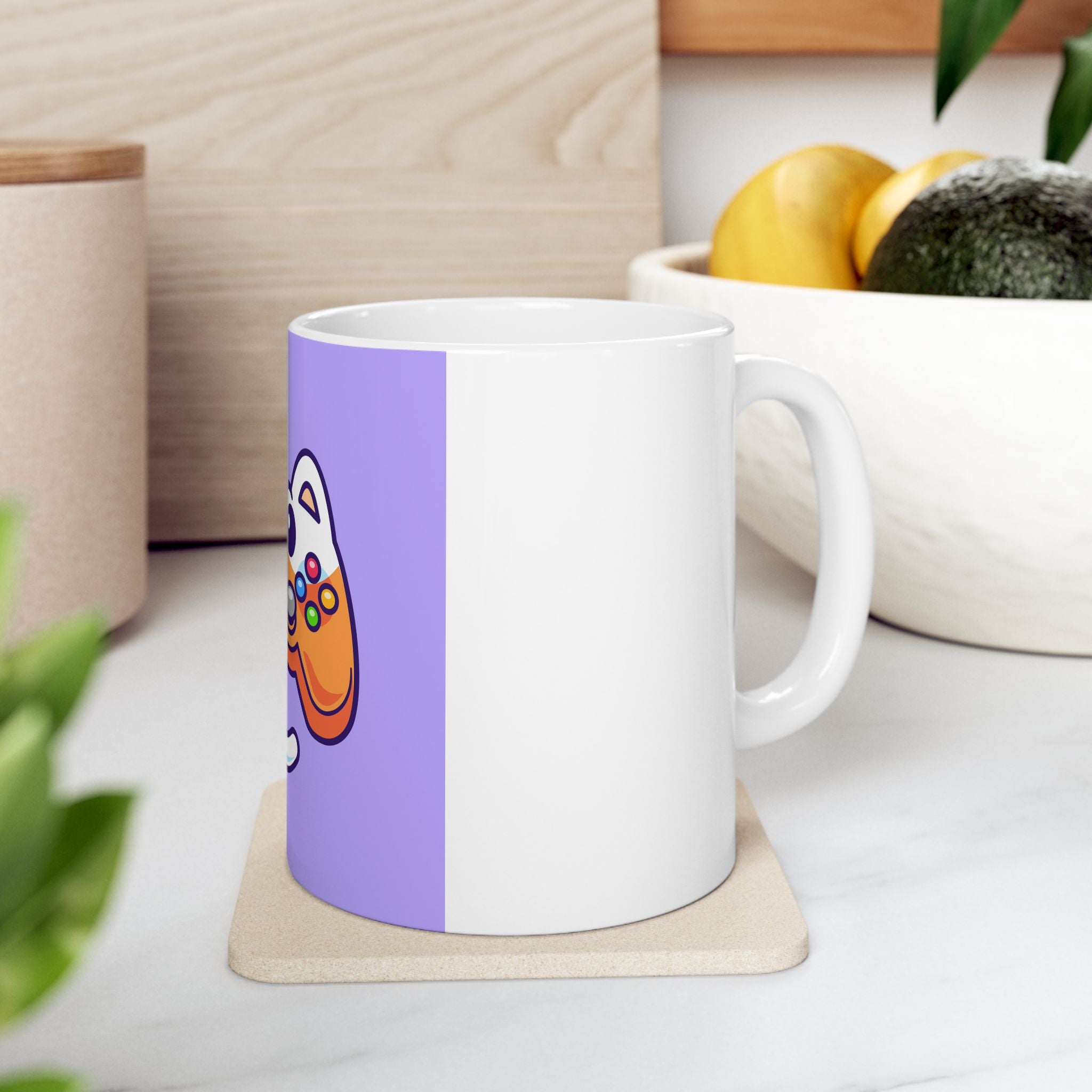 Cute Cat Gamer Ceramic Mug | Cat Lover Gift | Coffee Tea Cup | Video Game Accessory | Fun Birthday Present