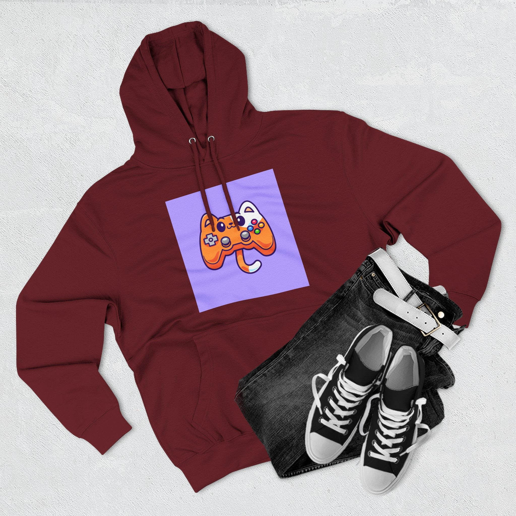 Three-Panel Fleece Hoodie