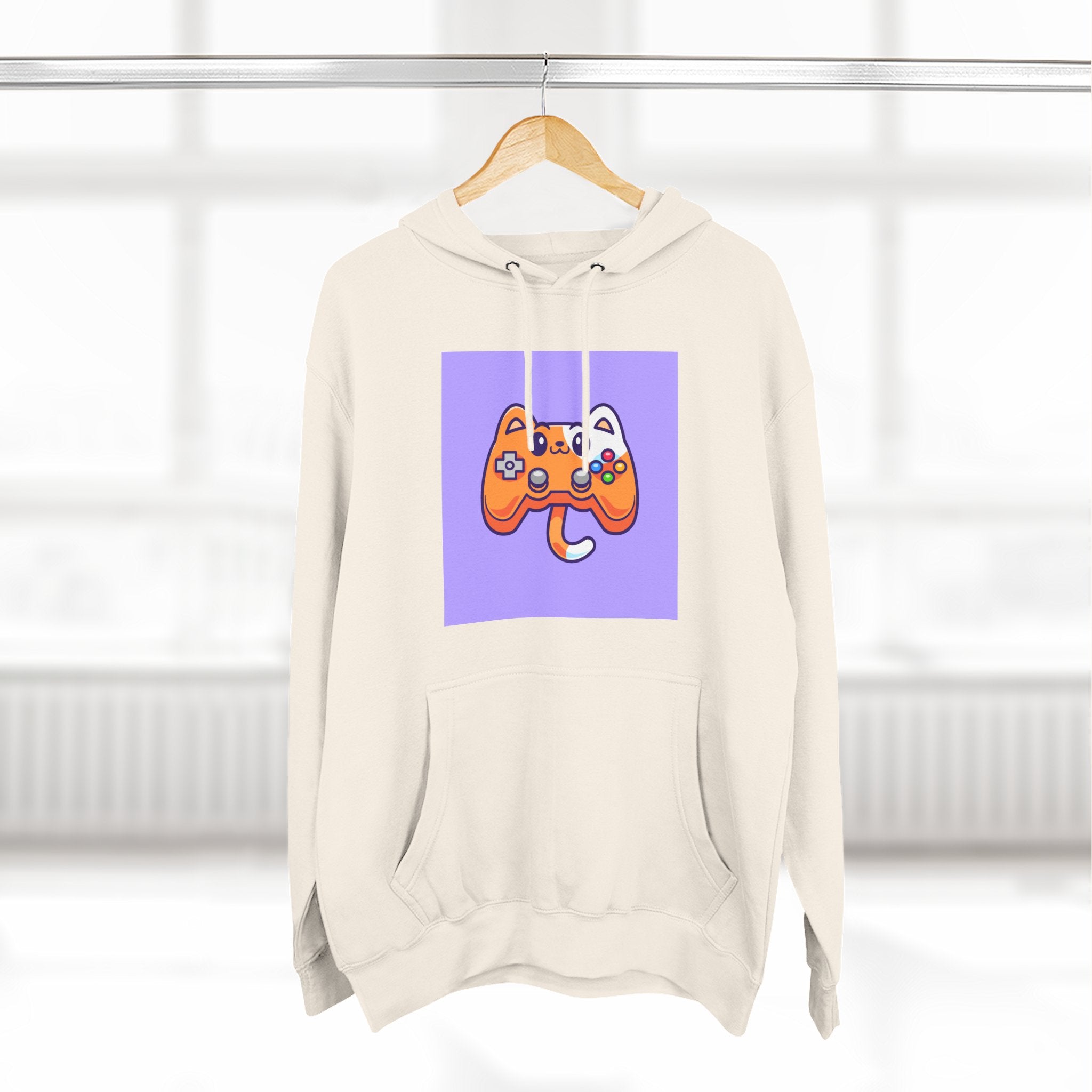 Three-Panel Fleece Hoodie