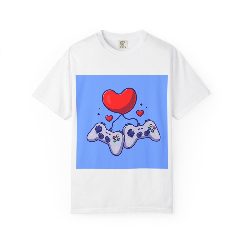 Heart & Controller Unisex T-Shirt, Gamer Gift, Cute Gaming Tee, Valentine's Day Shirt, Unique Gamer Apparel, PlayStation Love Shirt