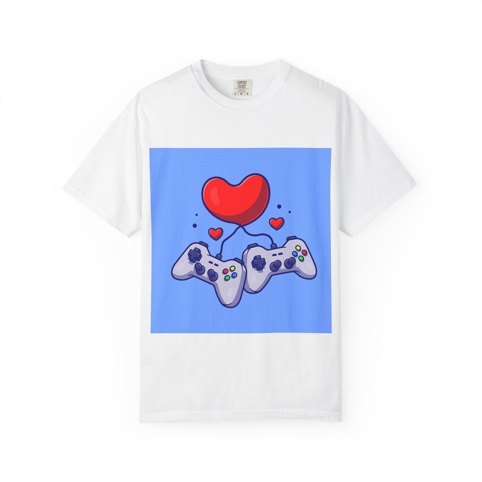 Heart & Controller Unisex T-Shirt, Gamer Gift, Cute Gaming Tee, Valentine's Day Shirt, Unique Gamer Apparel, PlayStation Love Shirt