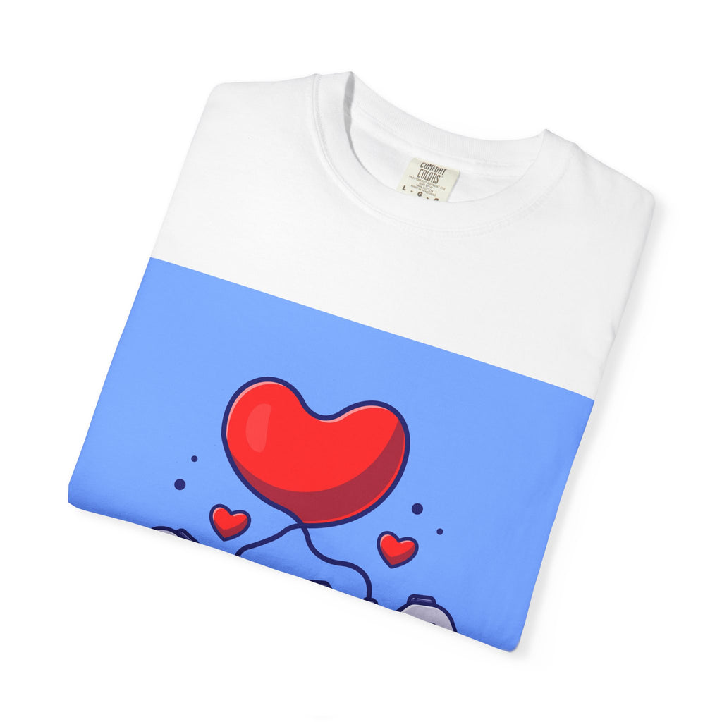 Heart & Controller Unisex T-Shirt, Gamer Gift, Cute Gaming Tee, Valentine's Day Shirt, Unique Gamer Apparel, PlayStation Love Shirt