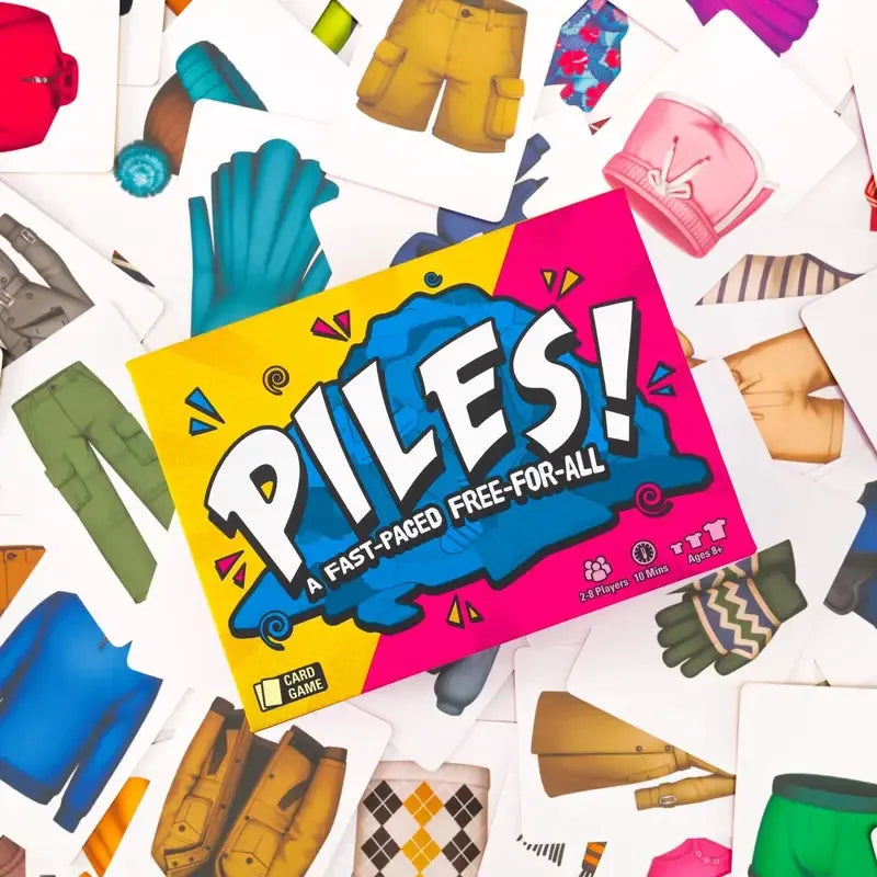 Piles - Card Games - Family Games - for Kids 8 and Up - for Adults - Family Game Night - Travel & Memory Game - Party Game